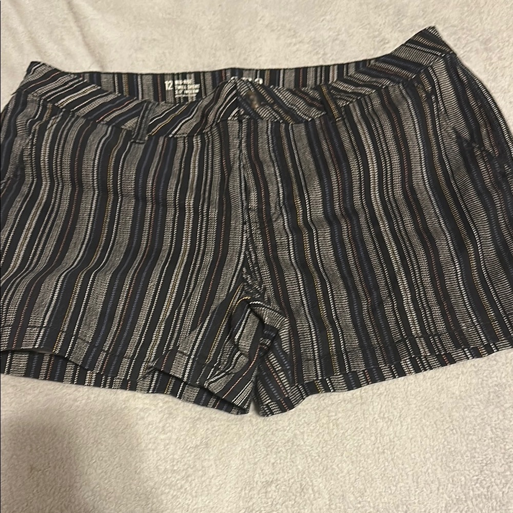 a.n.a Black and White Bermuda Shorts with Stripes size 12 mid rise